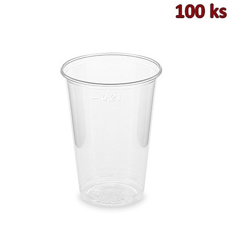 Kelímek průhledný 0,2 l (PLA) -BIO- (Ø 70 mm) [100 ks]