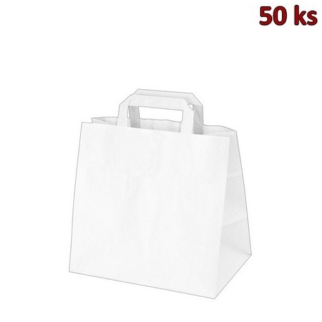 Papírové tašky bílé 32+21 x 33 cm [250 ks]