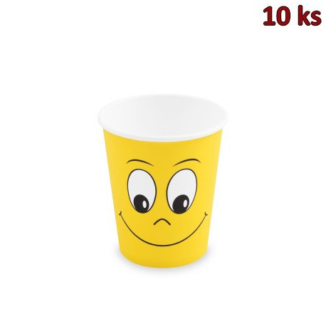 Papírové kelímky bílé 280 ml SMILING FACE [10 ks]