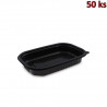 Menu m&iacute;sa čern&aacute; do mikrovl. trouby 750 ml, M 22x15 x 3,5 cm (PP) [50 ks]