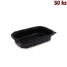 Menu m&iacute;sa čern&aacute; do mikrovl. trouby 850 ml, M 22x15 x 4,5 cm (PP) [50 ks]