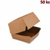Box na hamburger hněd&yacute; 11 x 11 x 9 cm, nepromastiteln&yacute; [50 ks]