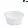 Termo-miska kulat&aacute; b&iacute;l&aacute; 350 ml (XPS) [50 ks]