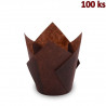 Tulip&aacute;nov&yacute; cukr&aacute;řsk&yacute; ko&scaron;&iacute;ček hněd&yacute; &Oslash;50 x 85 mm / 16 x 16 cm [100 ks]