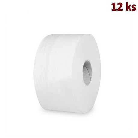 Toaletní papír (Tissue) 2vrstvý s ražbou bílý JUMBO Ø18cm 100m [12 ks]