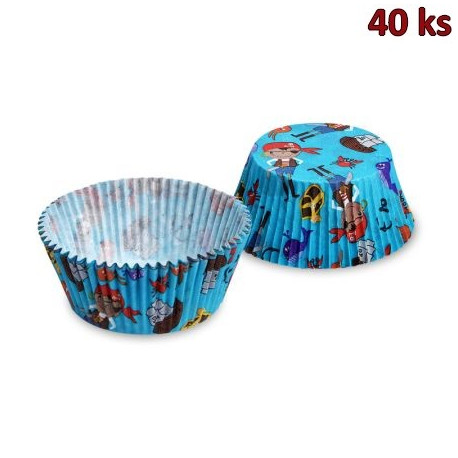 Cukrářský košíček - Pirát Ø 50 x 30 mm (PAP) [40 ks]