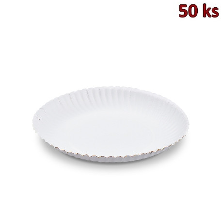 Papírové talíře hluboké bílé Ø 22cm (FSC Mix) [50 ks]
