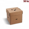 Burger box rozkl&aacute;dac&iacute; Kraft 145 x 145 x 150 mm (PAP - FSC Mix) [50 ks]