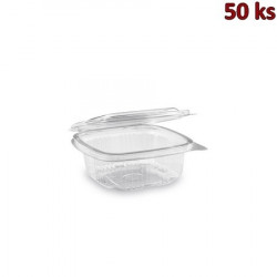Plastová krabička s víčkem hranatá 250 ml rPET [50 ks]