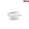 Plastová krabička s víčkem hranatá 250 ml rPET [50 ks]