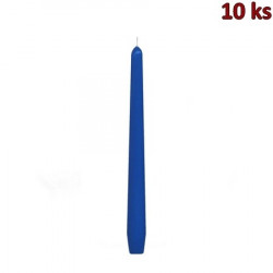 Svíčka kónická tmavě modrá 245 mm [10 ks]