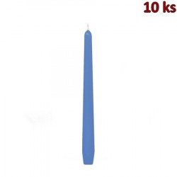 Svíčka kónická světle modrá 245 mm [10 ks]