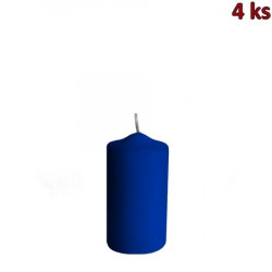 Svíčka válcová Ø 40 x 80 mm tmavě modrá [4 ks]