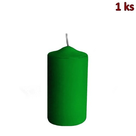 Svíčka válcová Ø 60 x 120 mm tmavě zelená [1 ks]