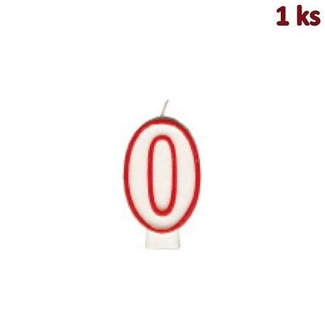 Narozeninová svíčka číslo "0" 75 mm [1 ks]