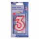 Narozeninová svíčka číslo "3" 75 mm [1 ks]