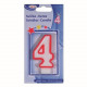 Narozeninová svíčka číslo "4" 75 mm [1 ks]