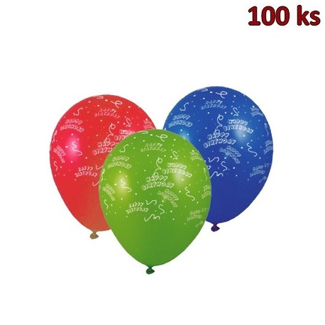 Nafukovací balónky Happy Birthday L [100 ks]