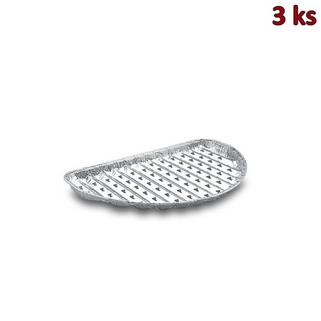 Tác na grilování půlkulatý ALU 32,5 x 19 cm [3 ks]