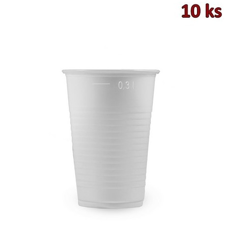 Plastový kelímek bílý 0,3 l PP [10 ks]