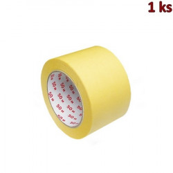 Lepící páska krepová, žlutá 50 m x 75 mm [1 ks]