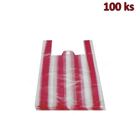 Mikrotenové tašky 4 kg pruhované 25 + 12 x 45 cm [100 ks]