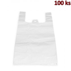 Mikrotenové tašky 10 kg bílé 30 + 18 x 55 cm [100 ks]
