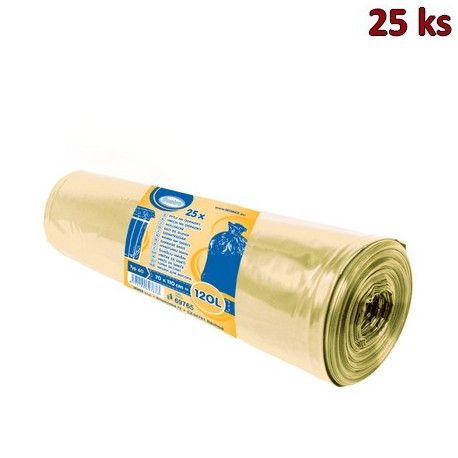 Pytle na odpadky žluté 70x110cm,120 l, Typ 60 [25 ks]