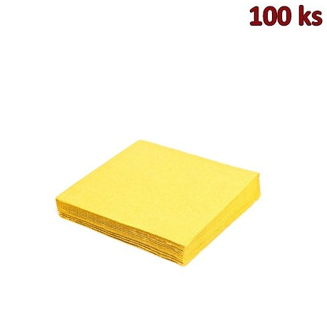 Papírové ubrousky žluté 1-vrstvé, 33 x 33 cm [100 ks]