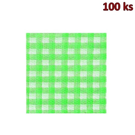 Papírové ubrousky KARO zelené 1-vrstvé, 33 x 33 cm [100 ks]