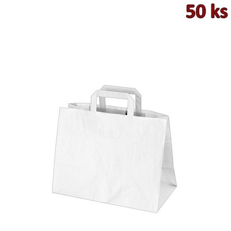 Papírová taška bílá 32 x 16 x 27 cm [50 ks]