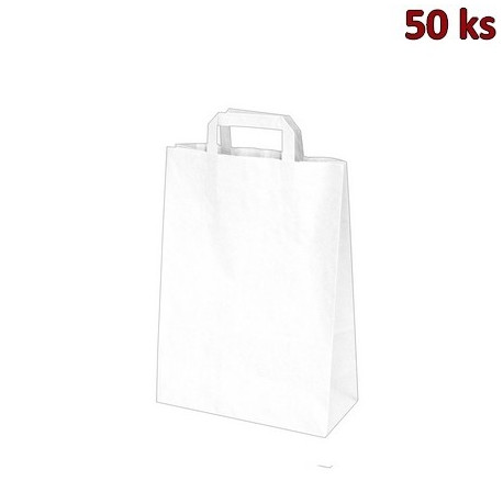Papírová taška bílá 22 x 10 x 28 cm [50 ks]