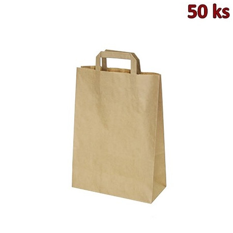 Papírové tašky 22x10 x 28 cm hnědé [50 ks]
