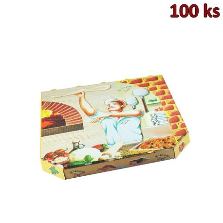 Krabice na pizzu extra pevná 32 x 32 x 3 cm