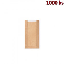 Papírové sáčky na pečivo s okénkem - malé (15+6 x 29 cm, ok.10 cm) [1000 ks]