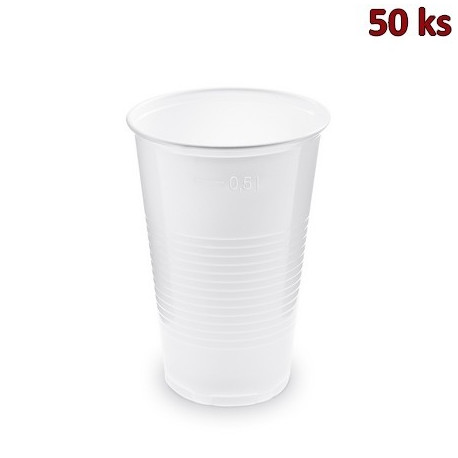 Plastový kelímek bílý 0,5 l PP (Ø 95 mm) [50 ks]