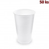Plastov&yacute; kel&iacute;mek b&iacute;l&yacute; 0,5 l PP (&Oslash; 95 mm) [50 ks]