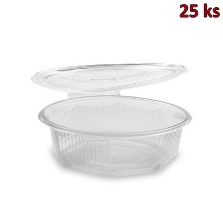 Plastová miska s víčkem osmiboká 1500 ml PP [25 ks]