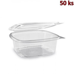 Plastová krabička s víčkem hranatá 1000 ml rPET [50 ks]