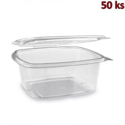 Plastová krabička s víčkem hranatá 1500 ml rPET [50 ks]