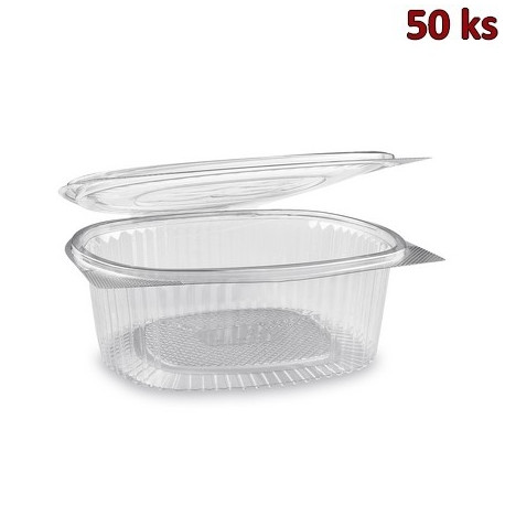 Plastová miska s víčkem oválná 1500 ml PET [50 ks]