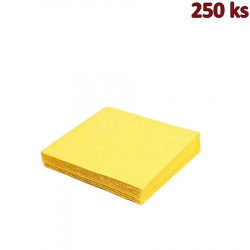 Papírové ubrousky žluté 3-vrstvé, 33 x 33 cm [250 ks]