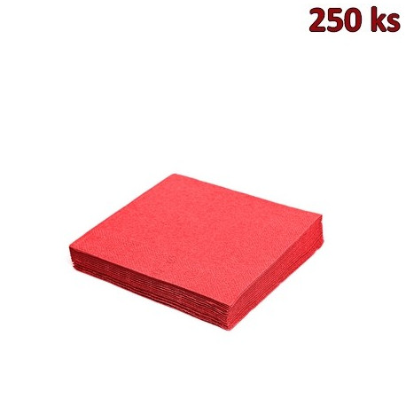 Papírové ubrousky 3-vrstvé, 40 x 40 cm červené [250 ks]